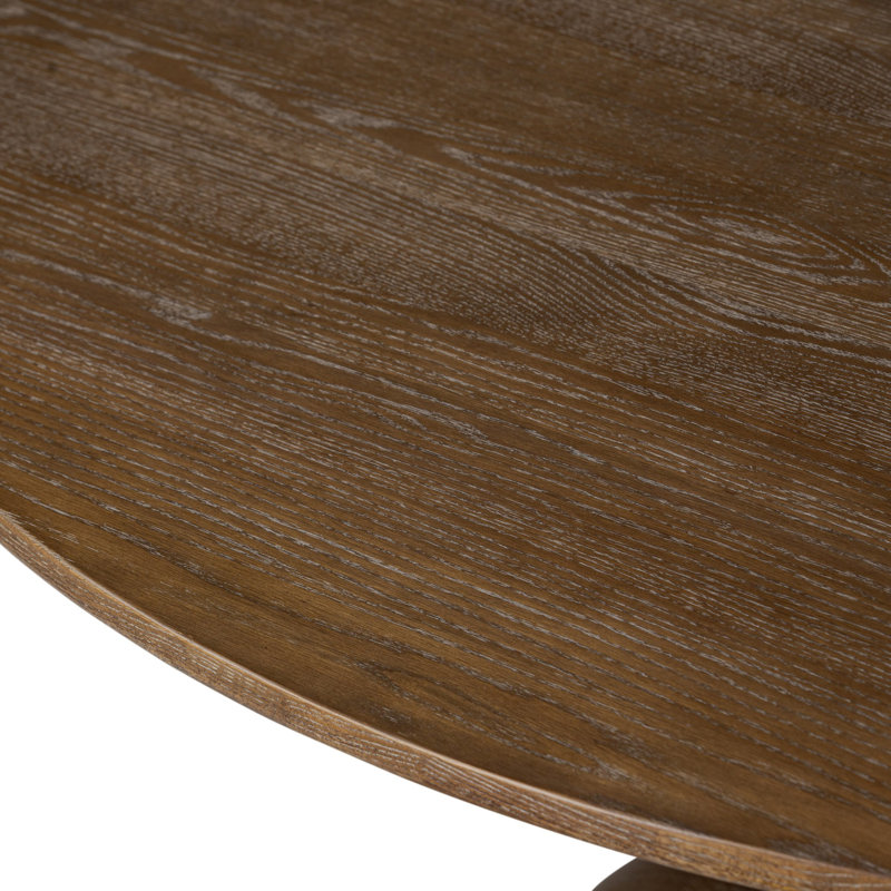Eastman Dining Table -Light Weathered Oak, 30" H x 60" W x 60" D, Sienna Oak