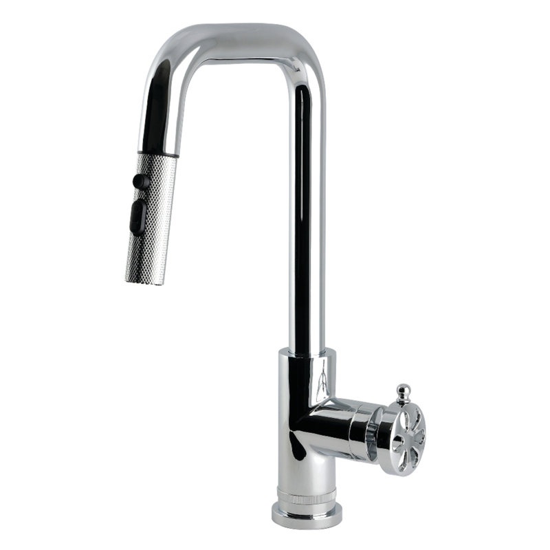 Robinet de cuisine à poignée simple Kingston, Chrome poli