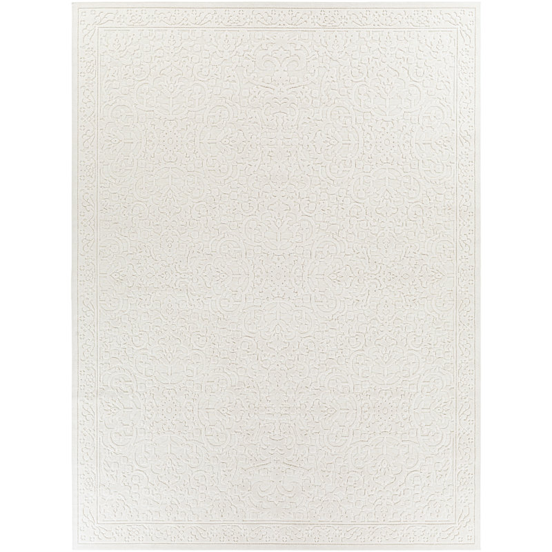 Emert Floral Indoor / Outdoor Rug, Rectangle 9'2" x 12'