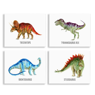  "Éducatif", ensemble d'art sur plaque de dinosaures par Brett Blumenthal