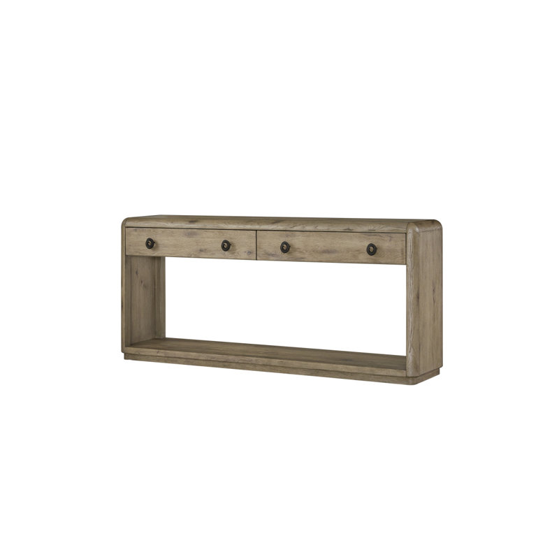 English Knotty Oak Console Table