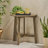 Half-Round Bistro Table, Grey, Constructed With Wood, Foldable Design Grey Wood And For Convenience