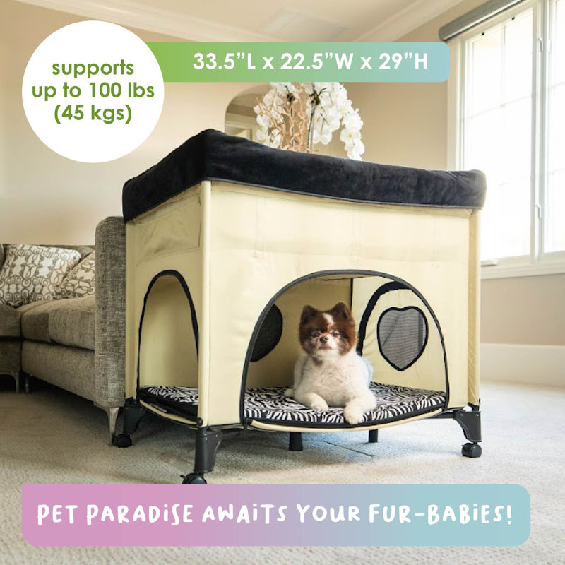 Petique's Bedside Lounge Pet Bed, Cream