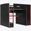 Full Size Kohlton Loft Bed With Desk,Wardrobe,Ample Storage Space,And Rgb Light, Cloud Blu-261957652