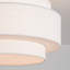 Plafonnier semi-encastré avec abat-jour en tissu à 5 lumières à intensité variable Breanna