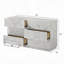 Commode à 6 tiroirs, commode de chambre à coucher avec boutons en métal