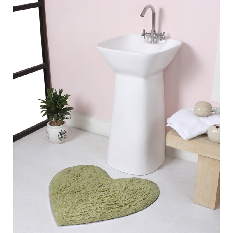 Tapis de salle de bain, Vert, L 25 po x L 25 po