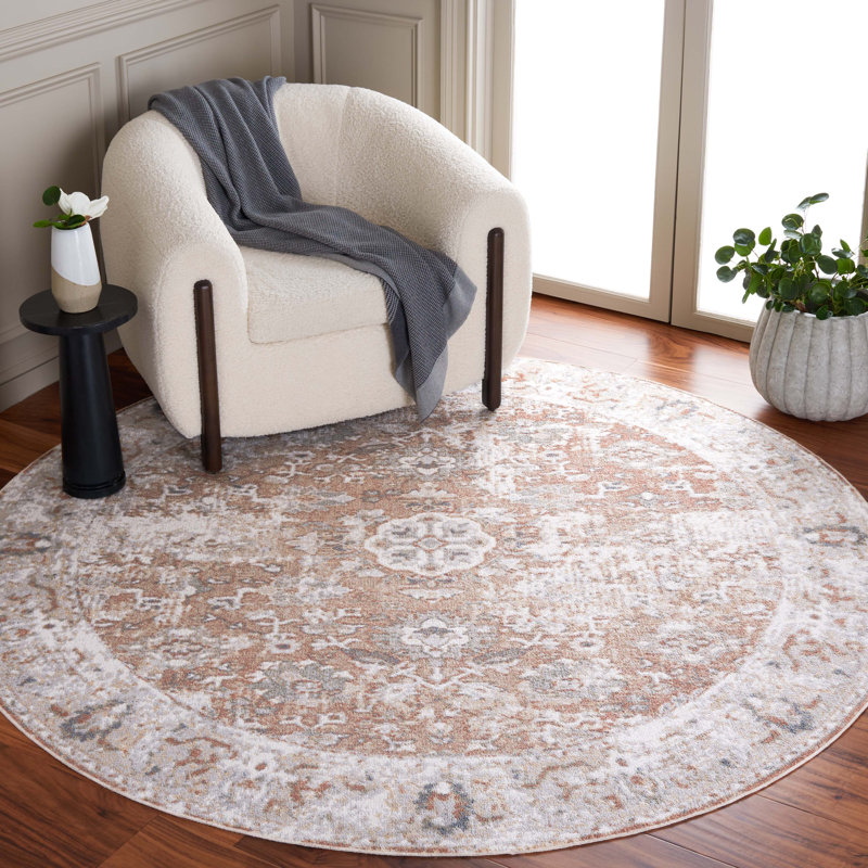 Stantonsburg Performance Machine Washable Oriental Rug, Round 6'7"