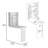 Wall Foldable Table With Multiple Shelves, White