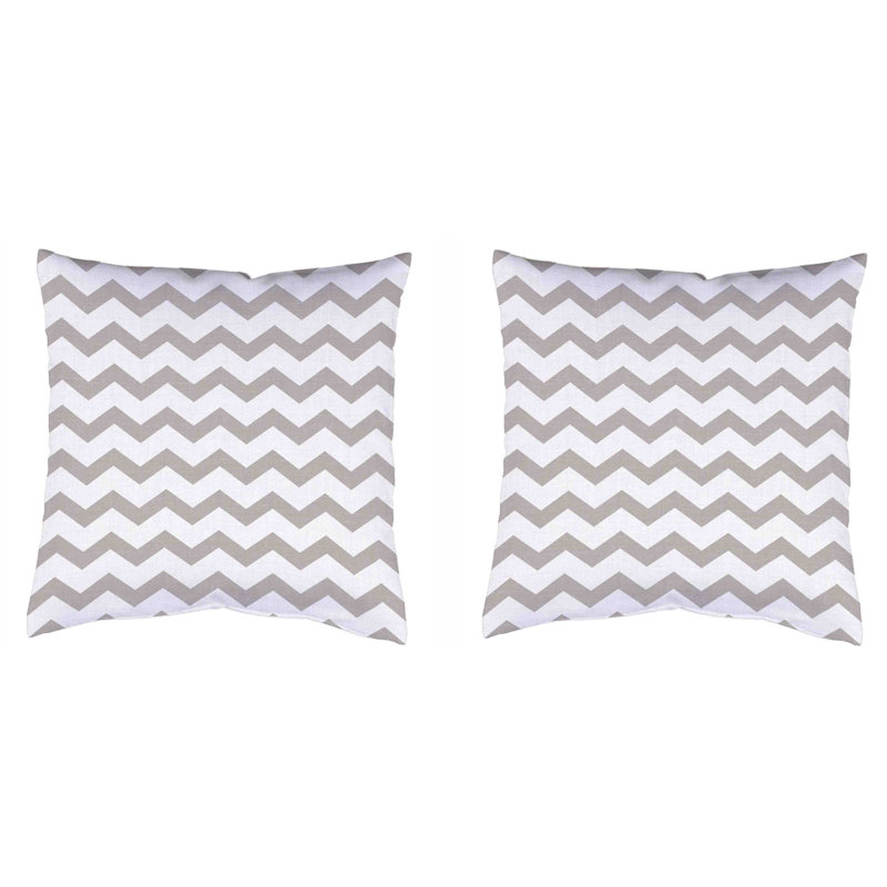 Zacke Chevron Square Cushion Cover, 40cm H x 40cm W x 1cm D, Apricot