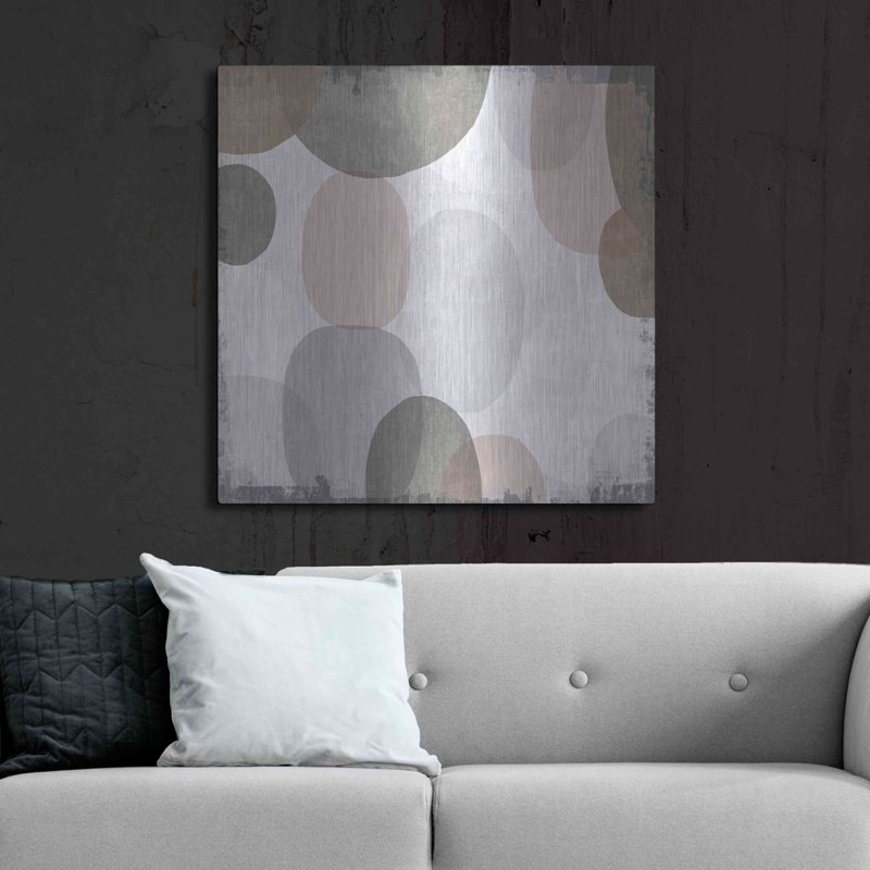 Ivy Bronx «Pastel Drips II» par Michael Mullan, art mural en métal, H 36 po x l 36 po