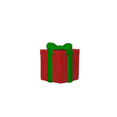 GIFT BOX SMALL (RED WITH GREEN RIBBON)