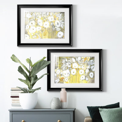 Trésor de famille I - Encadré sous verre acrylique, lot de 2, grand tableau pour salon