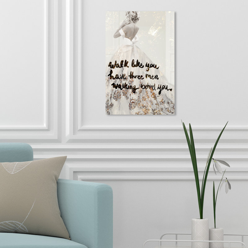 She Walks Like This - Art texturé sur toile, H 15 po x l 10 po