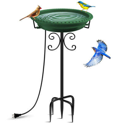 Heated Bird Baths For Outdoors5Prong Metal Base