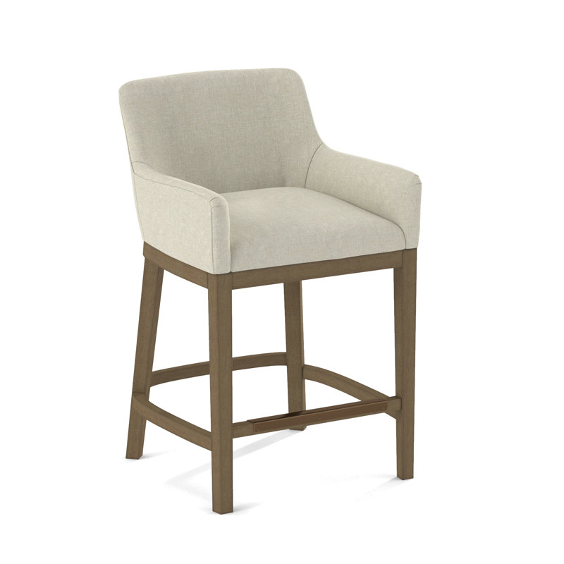 Upholstered Stool, Weathered Gray, Applause Archway Grey