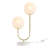Metal 2-Light Globe Table Lamp