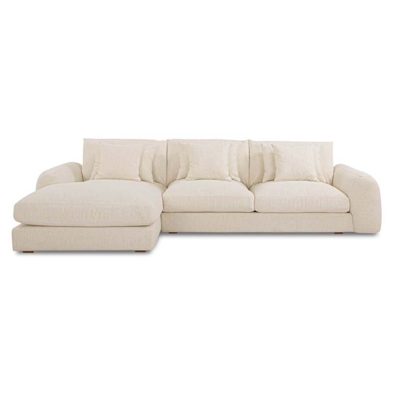 Berga Sectional Left Oat, Oat Polyester Blend, Left Hand Facing