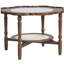 Table basse à 2 niveaux avec rotin