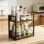 Organisateur de comptoir de cuisine à 2 niveaux, étagère à épices et tablette de café avec cadre en métal robuste, solution de rangement multifonctionnelle pour garde-manger et bureau-212835767