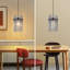 1‑Light Tubular Glass Pendant - Height‑Adjustable E27 Ceiling Hanging Lamp for Kitchen Island Dining Room-272664455