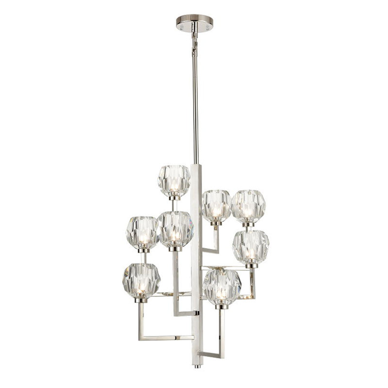 Parisian 8 - Light Dimmable Tiered Chandelier, Silver