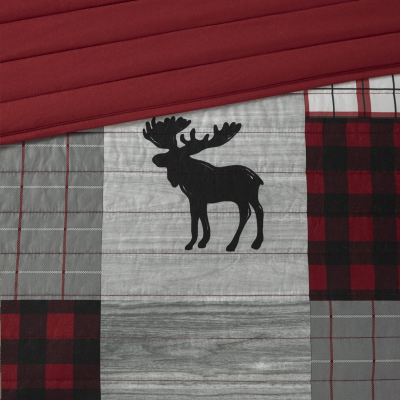 Woolrich Woodshed AZ Brown Quilt Set, Red