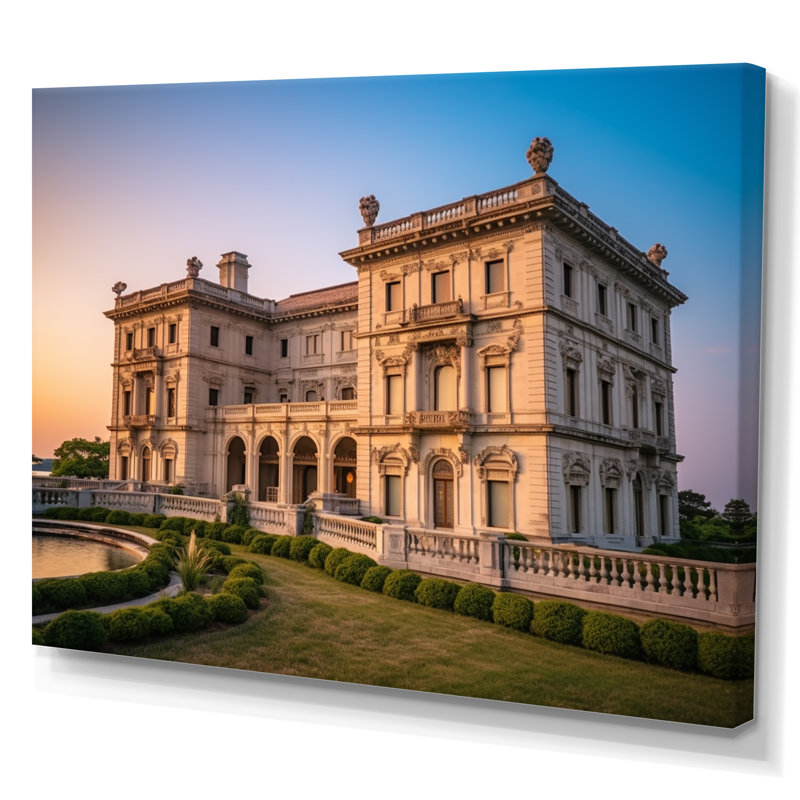 Manoir historique du nouveau port de Rhode Island II, 12" H x 20" W, Toile tendue