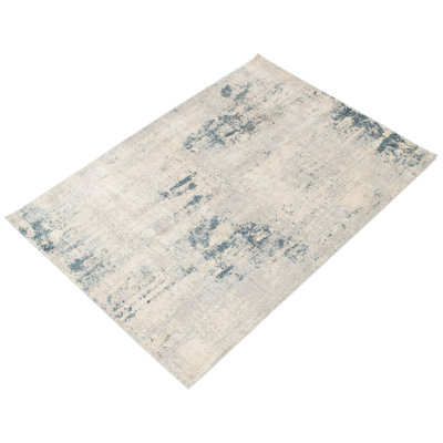 Tapis beige/bleu