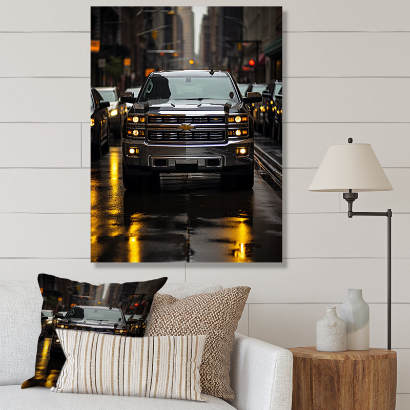 Hattem Pickup Truck Transport Chronicles II sur impression sur toile, H 20 po x l 12 po x P 1 po, Toile tendue
