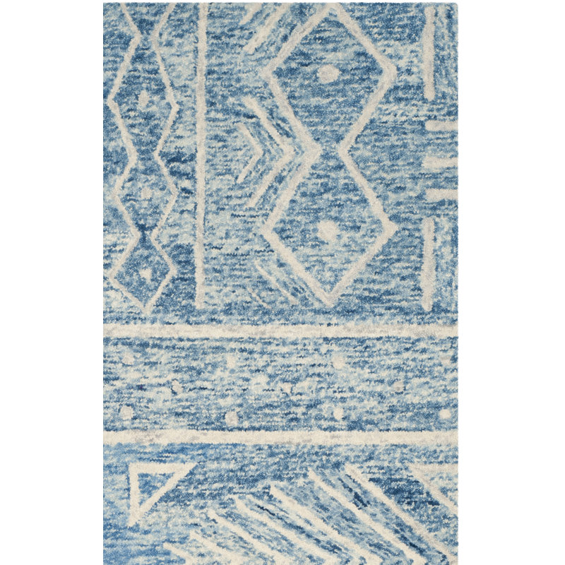 Tapis gris / ivoire noué à la main, Rectangle 8 pi x 10 pi