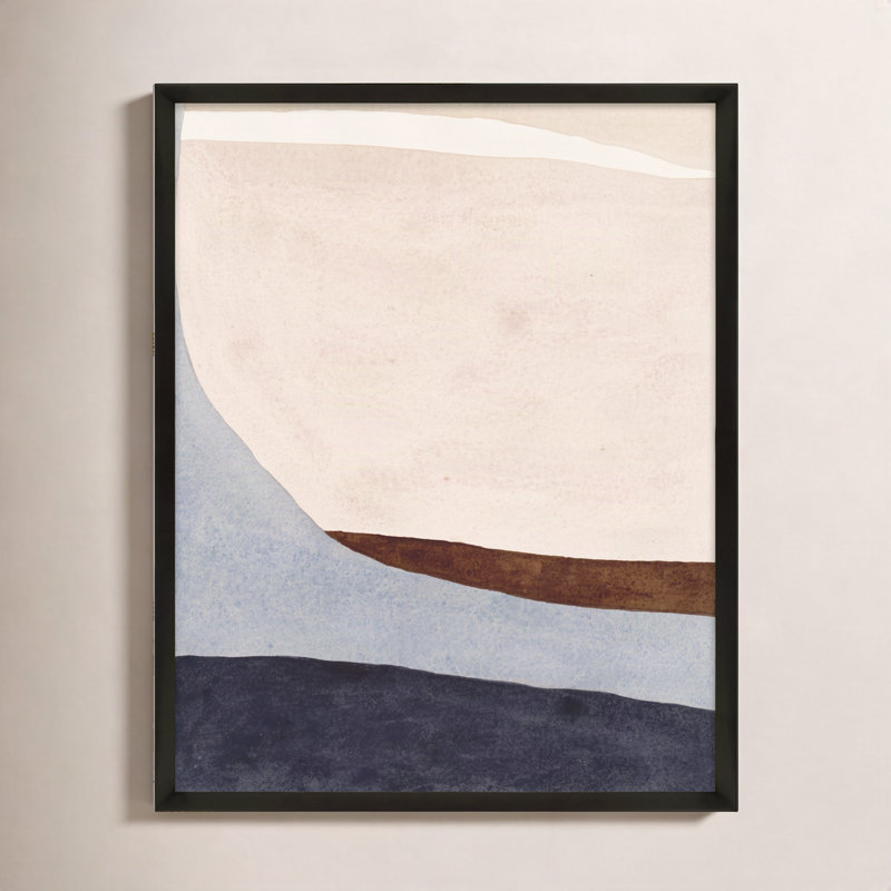 «Divided By Blue 2» par Julia Balfour - Art mural encadré, H 30 po x l 24 po x P 1,25 po, Cadre noir