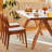 Simple Creative Solid Wood Cherry Wood Table Set-107124388