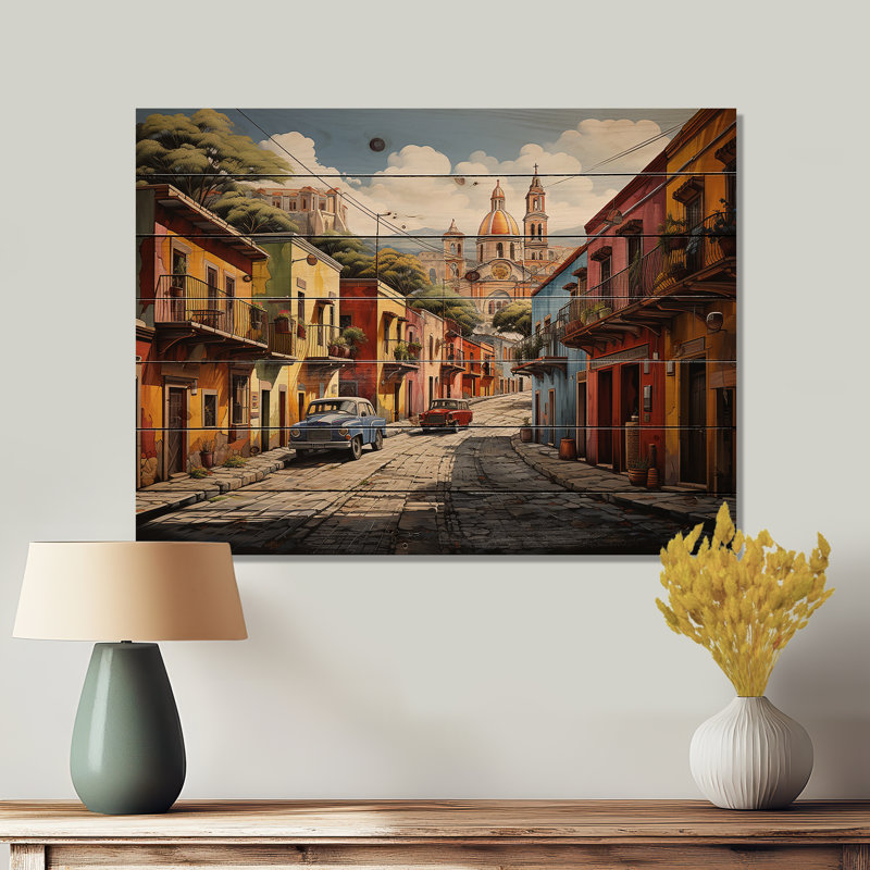 Helbonna - Paysages, décoration murale sur bois de pin naturel, H 30 po x l 40 po