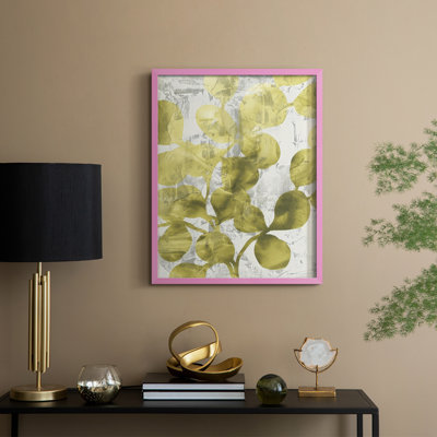 Green Leaf Shimmer II, reproduction encadrée - bois massif