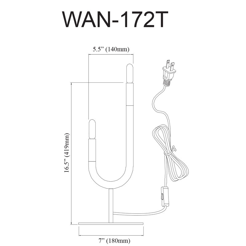 Lampe fantaisie en métal Waubun, Noir mat