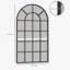 Aaren Modern Arch Window Wall Mirror for Living Room Bedroom, 110x65cm, Black