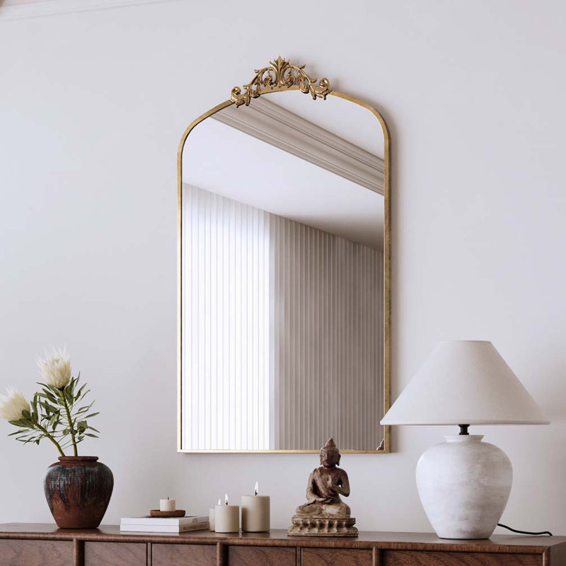 Miroir de plancher pleine grandeur, Bronze antique, 66,5 po x 36 po