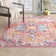 Charleston Power Loom White/Orange/Dark Blue Rug