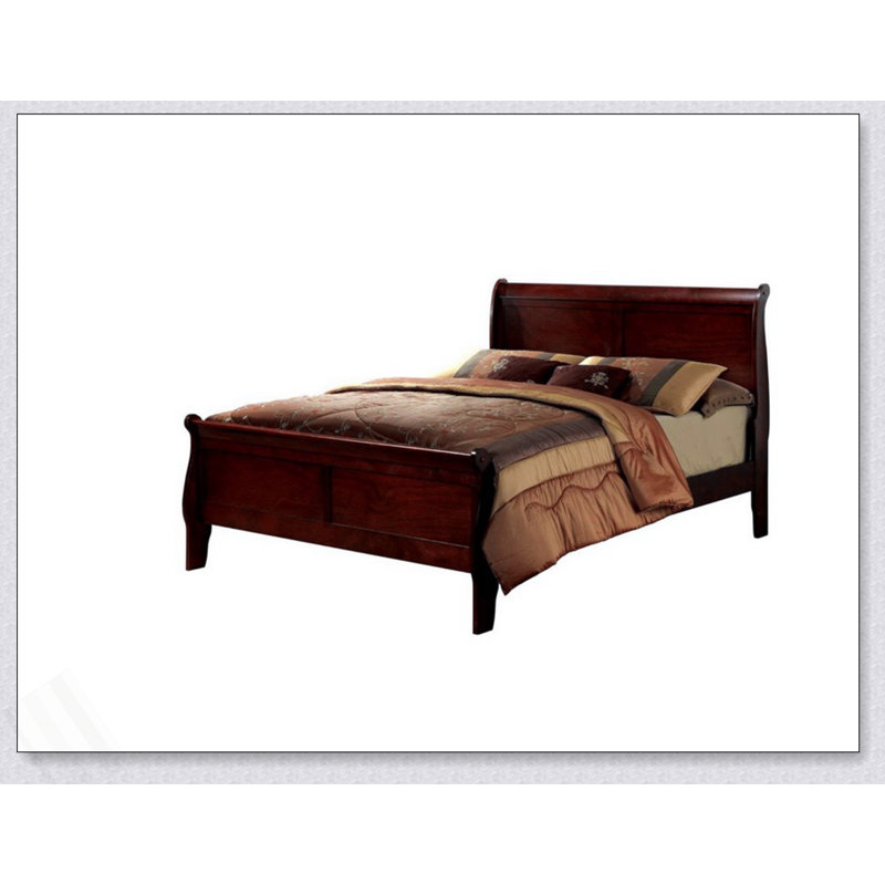 Lit de cerisier Louis Phillipe, Lit simple
