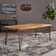 Vikesha Solid Wood Top Metal Base Dining Table