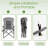 Outdoor Folding Chair Gray-160435583
