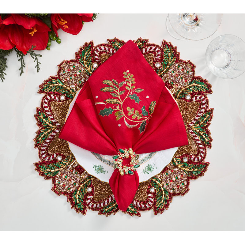 Candy Cane Bow Placemat