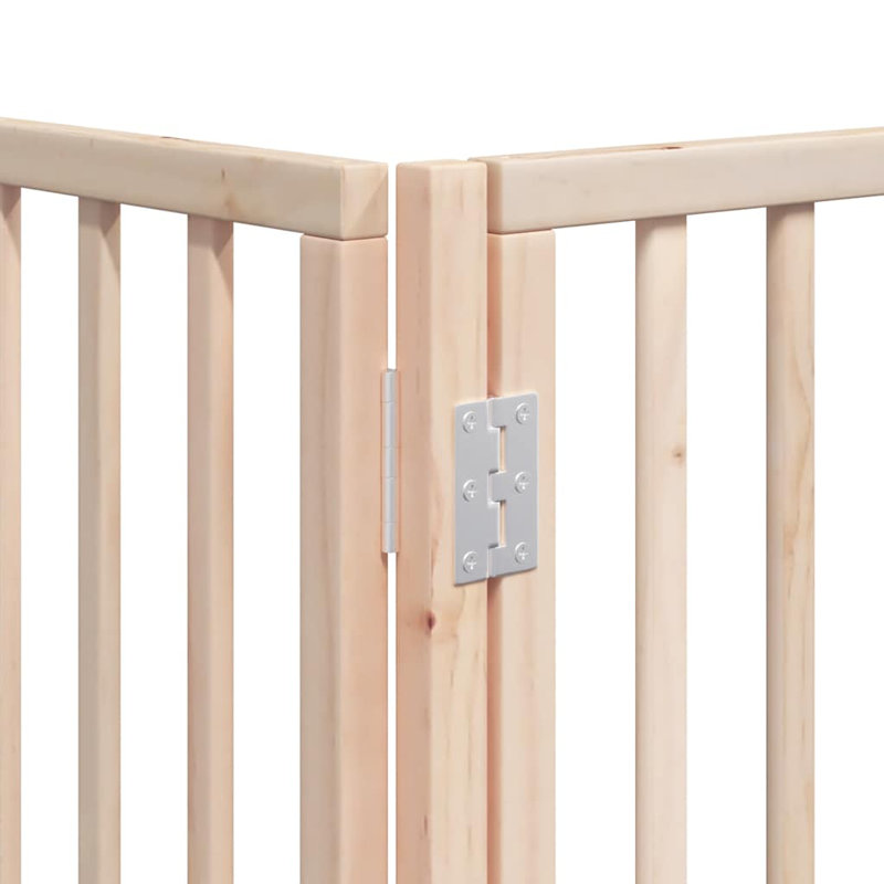 Ensemble de 9 barrières pour chien Vidaxl en bois de peuplier brun clair de 177,2 po