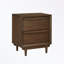 2 Drawers Nightstand with four sturdy legs