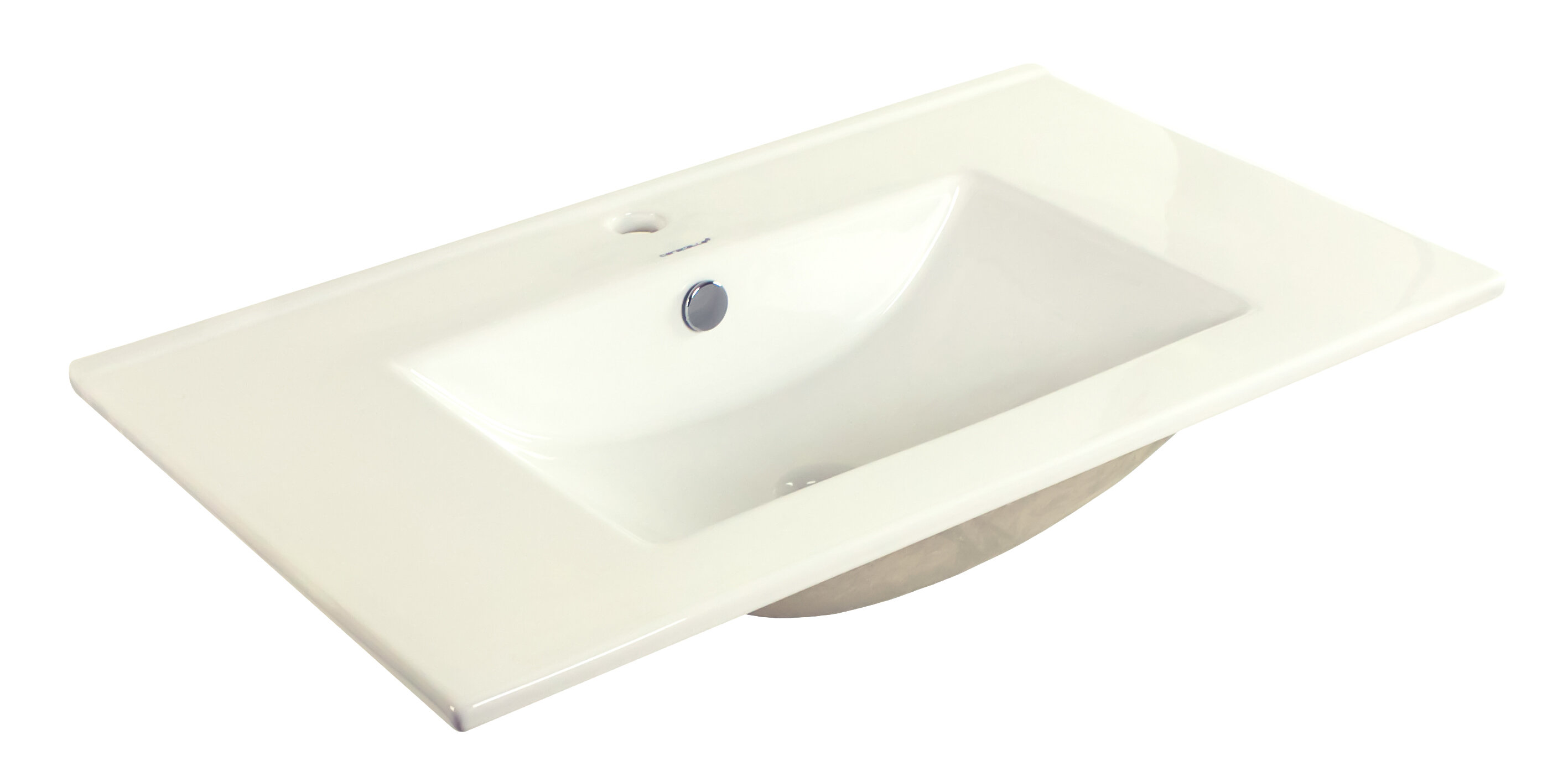 Caracalla Ceramica 18.11'' Glossy White Ceramic Rectangular Bathroom ...