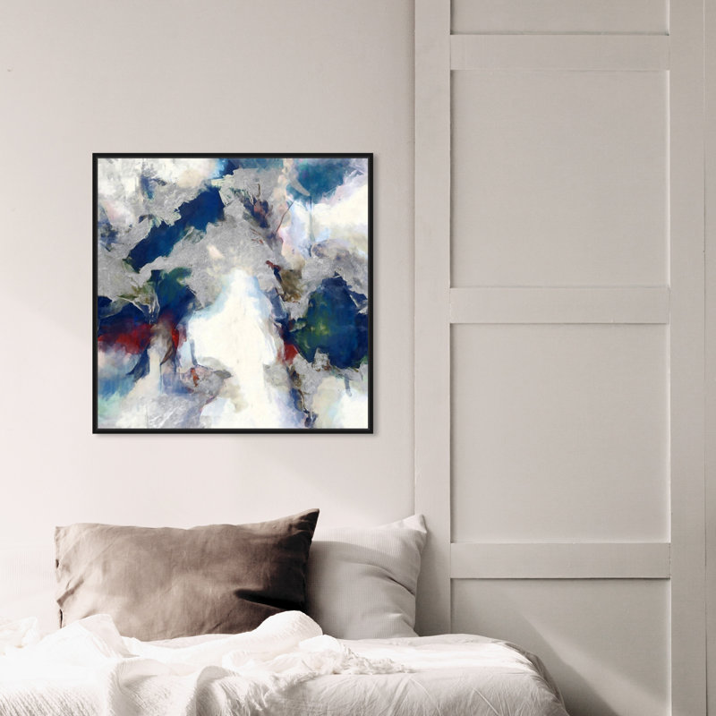 Abat-jour Explosive - Peinture sur toile, H 24 po x l 24 po, Cadre noir