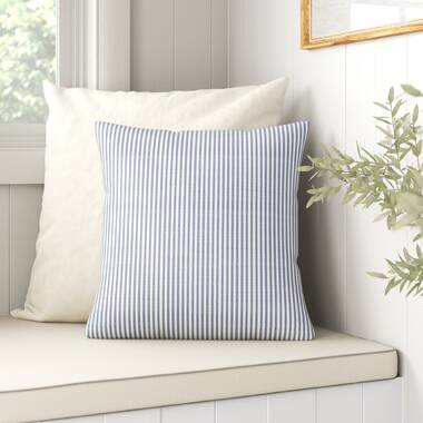 Ticking Blue Accent Pillow by Kavka Designs