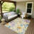 Machine Washable Indoor/Outdoor Millner ACN2262 Floral Rug-1985548307