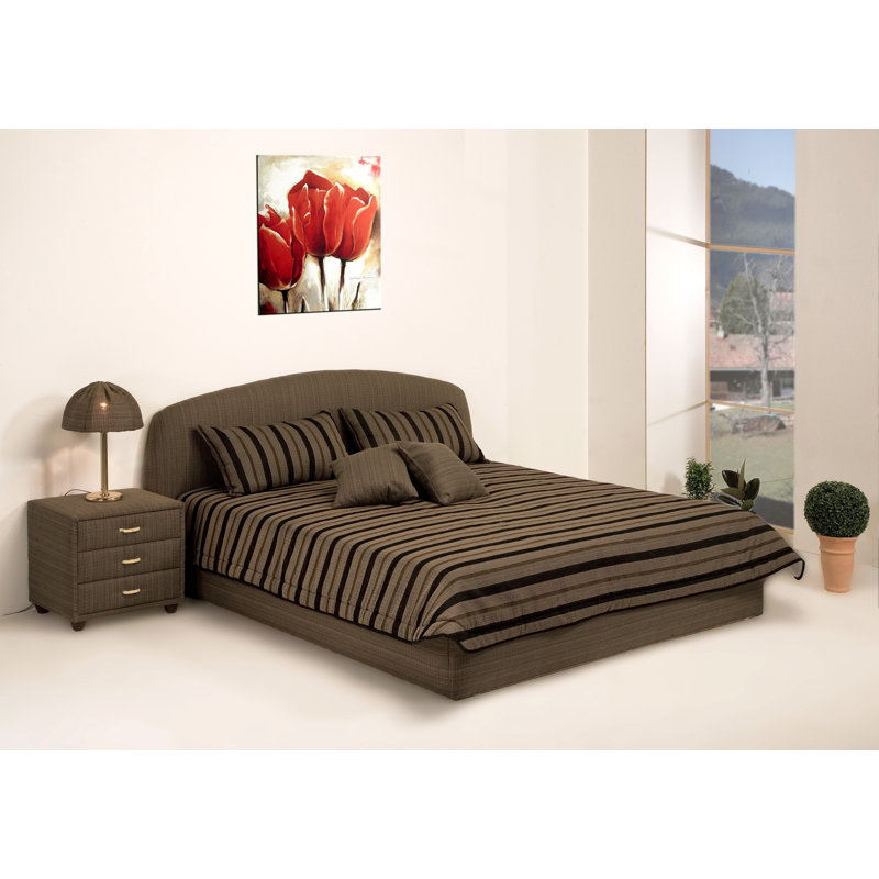 Aon Striped Bedspread, Brown, 160 x 200 cm